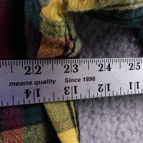 LLBean Mens L Tall Traditional Fit Flannel Shirt Plaid Button Down Outdoor - Picture 6 of 7